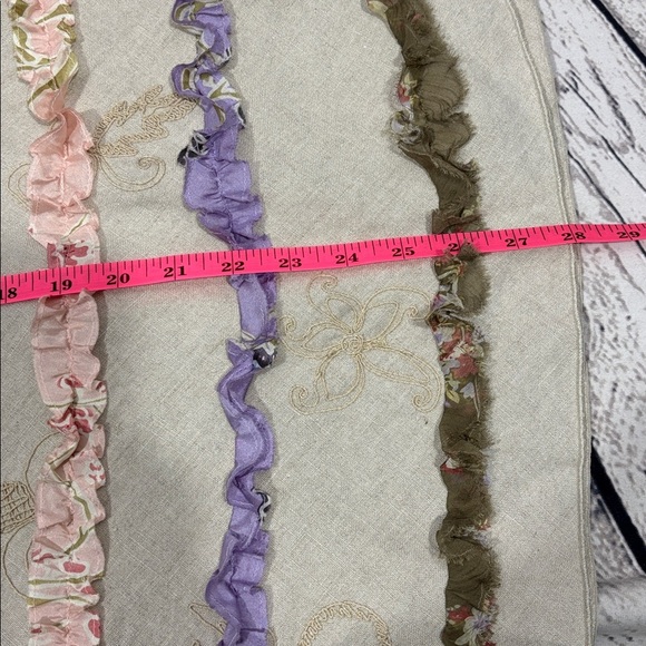 J. Jill Linen A-Line Skirt with Soft Pink and Violet Accent - Picture 7 of 7